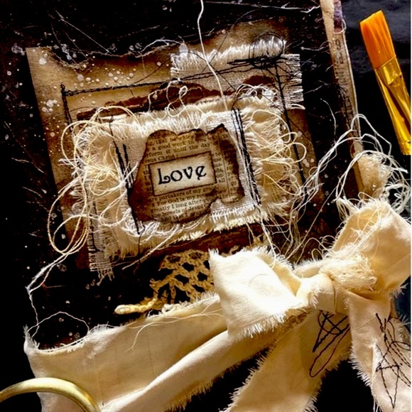 Upcycled Accessories - Grunge "Love" Journal